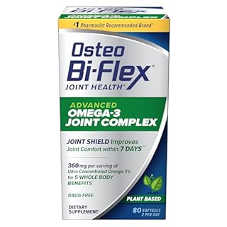 Osteo Bi-Flex Advanced Omega-3 Joint Complex, Plant-Based Algae Oil, Joint Support Supplement, 80 Count Softgels