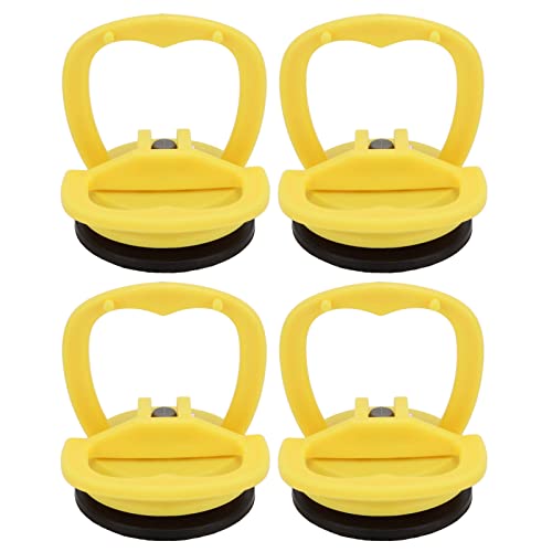 Beufee 4Pcs Glass Suction Cup, Power Grip Vacuum Lifter Small Dent Puller Strong Pulling Force Ergonomic Design Dent Design Colorful Car Dent Remover for Glass Tile