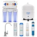 Max Water 6 Stage Dual Output 50 GPD (Gallon Per Day) RODI (Reverse Osmosis Deionization) Water Filtration System for Drinking and Aquarium