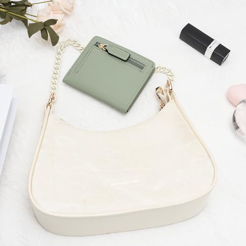 Image of Gostwo Small Wallet for Women, Slim Bifold Credit Card Holder, Compact RFID Blocking Cash Wallet, Billfolds Thin Leather Zipper Pocket, Mini Wallet Gift for Ladies Teen Girls Travel with ID Window