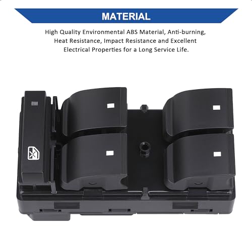 Driver Side Power Master Window Switch, Compatible with Chevy Silverado/Chevrolet Traverse/HHR / 2007-2013 GMC Sierra 1500 2500HD 3500HD / Yukon/Buick Enclave Replace OE 25789692 20945129
