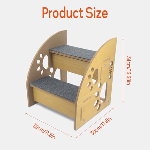 CheurYae Hundetreppe,rutschfeste Hunderampe für Sofa,Hundetreppe + Katzentreppe für Junge und alte Katzen,30 cm hoch für Sofa, Couch,Bett
