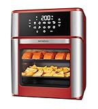 MONDIAL Fritadeira Air Fryer Forno Oven 12L, Vermelho/Inox, 2000W, 127V - AFON-12L-RI