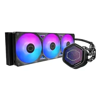 Cooler Master Atmos II 360 Pixel LED Panel FreeForm 2.0 CPU Liquid Cooler, Dual Chamber Pump, Customizable aRGB Lighting, Quiet Qperation, Easy Install, AMD Ryzen 9 AM5|4, Intel Ultra i9 LGA 1851|1700