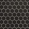 Bedrosians Le Cafe Matte 2" Hexagon Porcelain Mosaic (11" x 12.75" Sheet), Black (10-Pack, 9.87 SF)