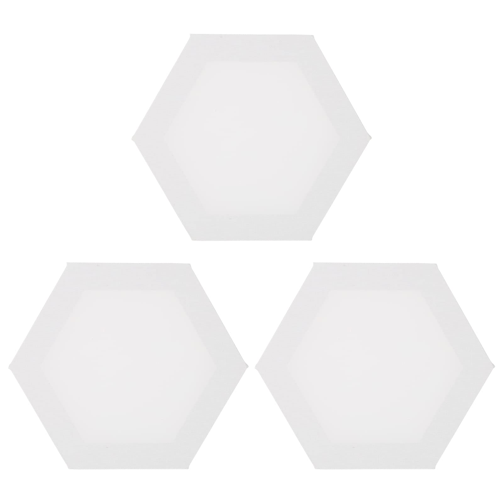 GALPADA Lot de 3 Panneaux Hexagonaux 40 CM en Toile Vierge Cadre, Surface Sûre sans Danger, pour Peinture à L'Huile et Loisirs Artistiques