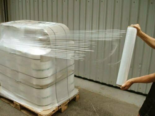 18" x 1500FT 100 Gauge Pallet Wrap Stretch Film Shrink Hand Wrap 1500' 4 Rolls