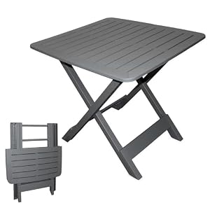 Spetebo Spetebo Klapptisch TEVERE in 2 Farben - 80x72x70 cm - Garten- oder Campingtisch - ideal als Beistelltisch