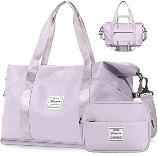 Overnight bags for women Carry on Bag Holdall Weekend Bag,Travel Duffel Bag Cabin Bag Women,Waterproof Sport Duffel Bag with Wet Bag,Gym Tote Bag Men, Mum Hospital Bag Maternity
