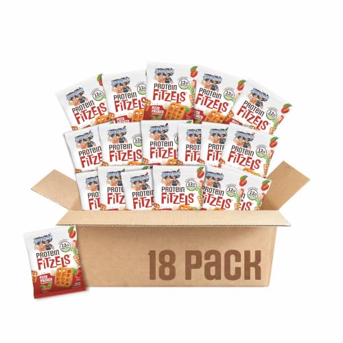Lenny & Larry's Pizza Palooza FITZELS- Savory Pretzel Snacks Incredibly Tasty High Protein, Salty, Vegan, 12g of Plant Based Protein 18 Bags, 1.8 oz Each - image 1