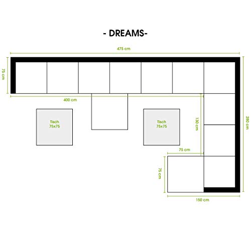 BRAST® XXL Gartenmöbel Lounge Set Alu | 4-12 Personen viele Modelle & Farben | inkl. extra Dicke Kissen | TÜV geprüft | Outdoor Loungemöbel Sitzgruppe Essgruppe Garnitur | Dreams Grau – Bild 5