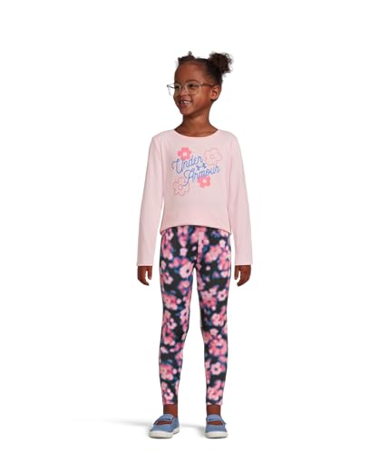 Image of Under Armour Girls' 2-piece Long Sleeve Tee and Leggings Set, Soft & Comfortable