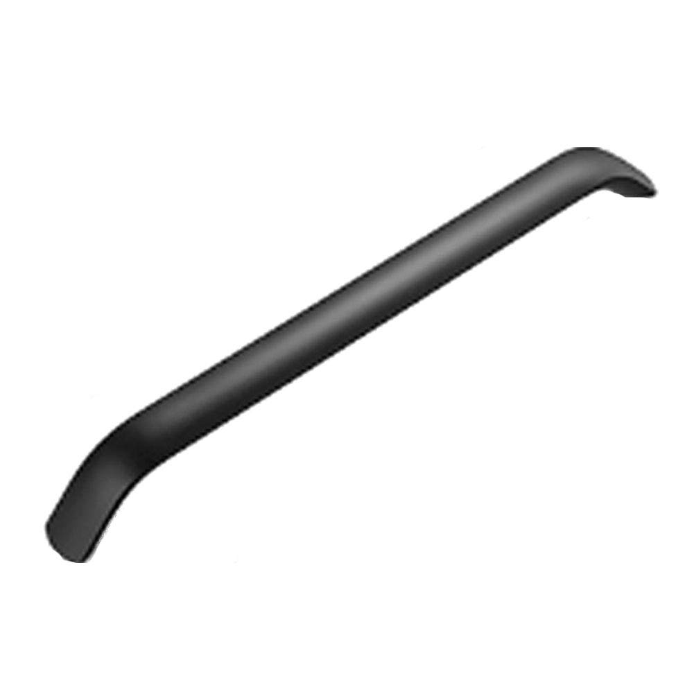 Poignées de tiroir design arc en aluminium noir mat de 192mm pour dressing