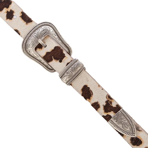 Image of Lucky Brand Women's Western Leather Belt | Classic | Fashion | Vintage | Buffalo Leather | Western-Inspired