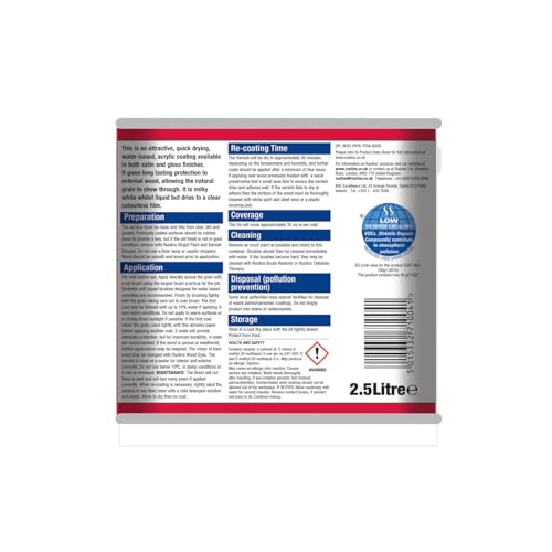 Rustins Quick Dry Outdoor Clear Varnish 2.5L Gloss