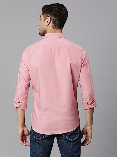 Image of Thomas Scott Men's Cricket Club Collection Classic Regular Fit Twill Shirt | 100% Cotton Long Sleeve Solid Shirt with Button Down Collar (Available in Plus Size)