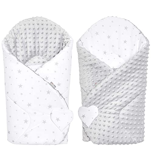 Sevira Kids - Gigoteuse d'emmaillotage Minky réversible, Stella Made in France