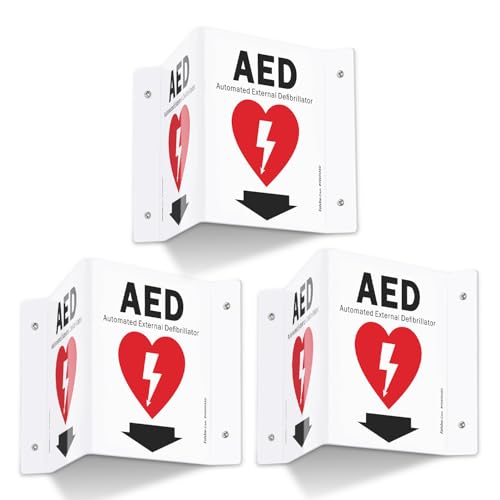 Panneau AED en V acrylique pour repérer immédiatement votre défibrillateur mural