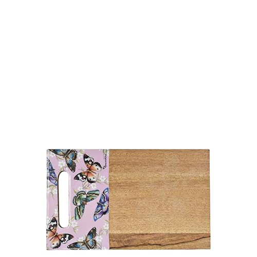 Image of Anuschka Mango Printed Small Wood Cutting Board - Home Goods Collection - 13 inch /33.02cm x 8 inch /20.32cm - Butterfly Melody
