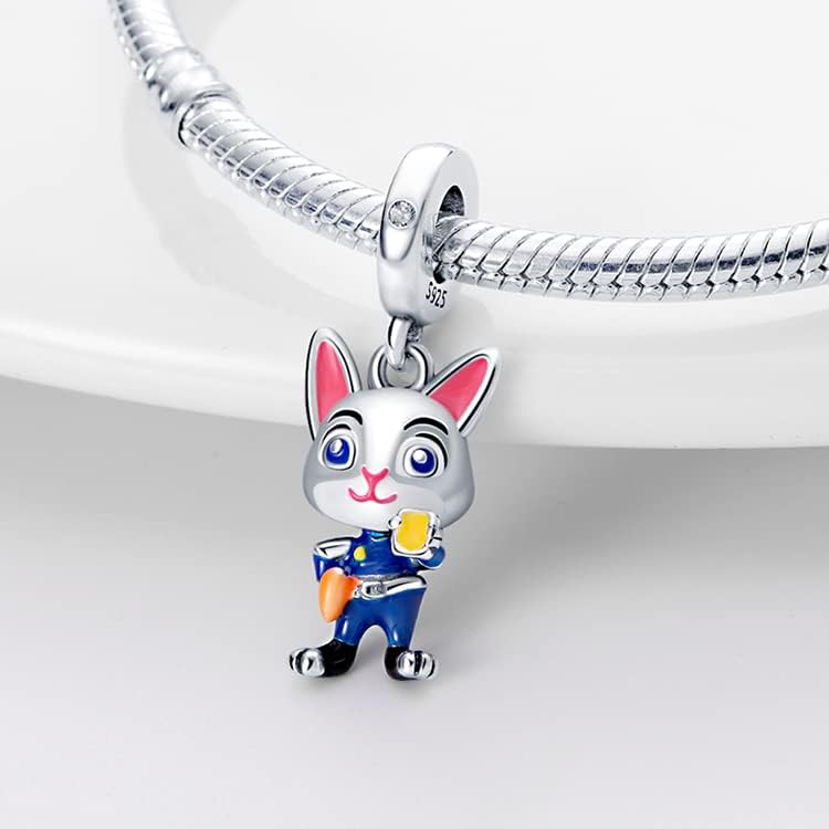 Miniatura 2 de LIGHTDOG Dijes de plata de ley 925 para pulseras, collares, colgantes, abalorios, abalorios, se adapta a pulseras Pandora, joyería, regalo de