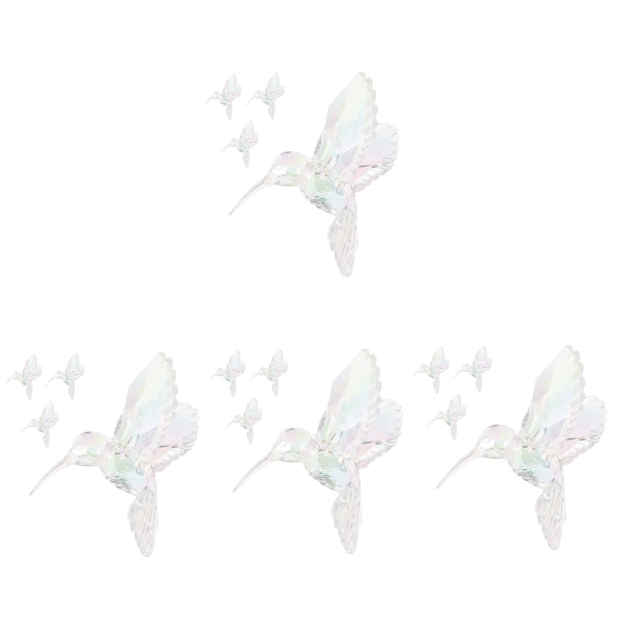 Décoration de oiseaux pour Noël en acrylique transparent TOYANDONA maison