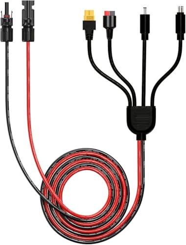 Cable de panel solar 4 en 1 de 2 m, 16 AWG, conector solar univer...