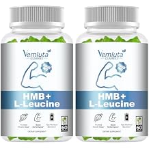 2 Packs HMB and Leucine Supplements Gummies for Men, Women - 4500MG, HMB & Leucine for Muscle Recovery & Growth Support, Non-GMO, Gluten-Free, Adults & Elder, Apple Flavor, 120 Counts