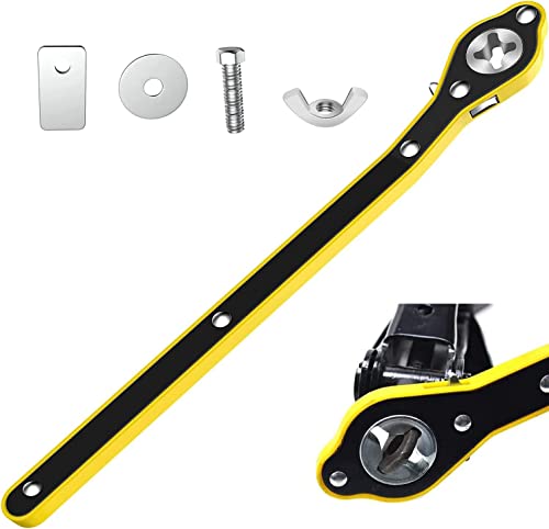 Image of Labor-Saving Jack Ratchet 13.4 Inches Long for Auto, 0.24'' Thick Handle Metal Scissor Jack, 0.98'' Diameter Garage Tire Wheel Lug Wrench, Lift Speed Handle Tool Fit for Small Cars, SUVs and Vans