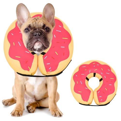 Image of 'MIDOG Dog Cones for Large Dogs, Cone for Dogs After Surgery, Soft Protective Recovery Donut Collar for Dogs to Prevent Touching Stitches, Wounds, and Rashes, Does Not Block Vision E-Collar. -Red,M