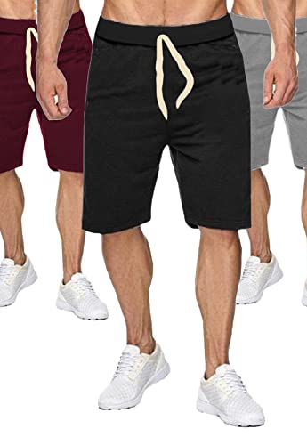 Kit 3 Bermudas Moletom Masculina Moletinho Academia Treino (GG)