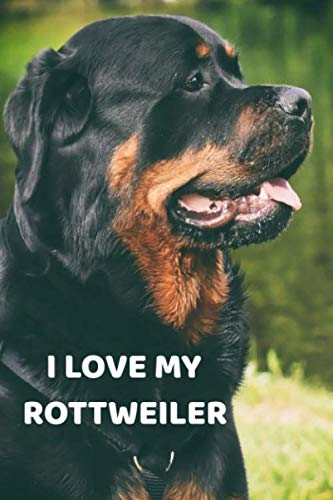 I Love My Rottweiler: A 6x9 Lined Notebook, Journal Gift for Rottweiler Lovers and Dog Lovers, White