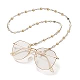 TOUFXJEQV Cadenas de máscara de rosa de moda, cadenas de gafas para mujer, gafas de sol retro de metal, cordón, portagafas, correa para el cuello