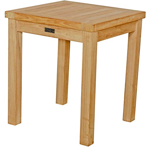 Seven Seas Teak Santa Monica Outdoor Patio End Table Made From Solid Teak Wood #TOP2
