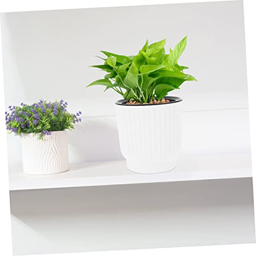 Yardenfun 4Pcs Flowerpot Square Planter Box Indoor Plant Rack Plastic Vases Water Level Flower Pot Square Flower Pot Glass Terrariums For Plants Succulent Pots Home Plant Container Planters #TOP1