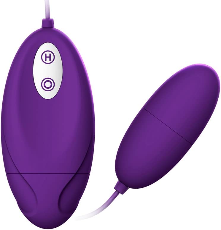 Vibrating Love Egg Waterproof 12+1Mode Powerful Quiet Soft Silicone Bullet Vibrator Remote Control Adult Sex Toy for Women and Couple (Purple)