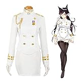 Anime Azur Lane Atago/Takao White Uniform Outfit Halloween Carnival Party Cosplay Costume Full Set for Women