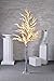 LW Lighted White Plume Tree with 180 Micro-LED Lights for Indoor Outdoor Home Decroration Daily use