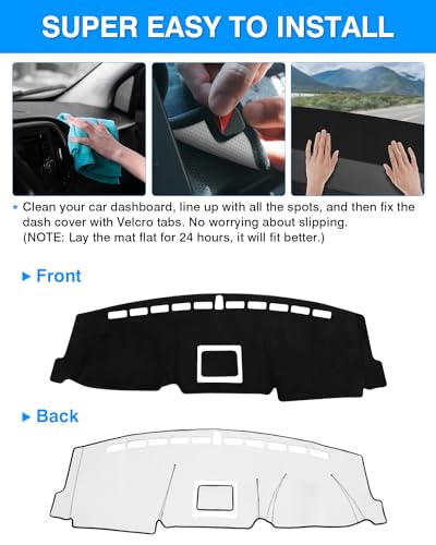 Image of Autorder Dashboard Cover Mat for 2018-2021 Ford Expedition Accessories Dash Cover Flannel Dash Mat Sunshade Glare UV Rays Protector