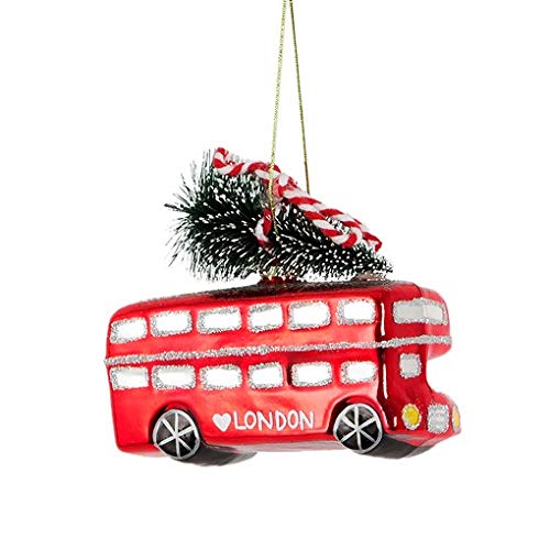 Sass & Belle Christmas in London Bus Shaped Bauble Red
