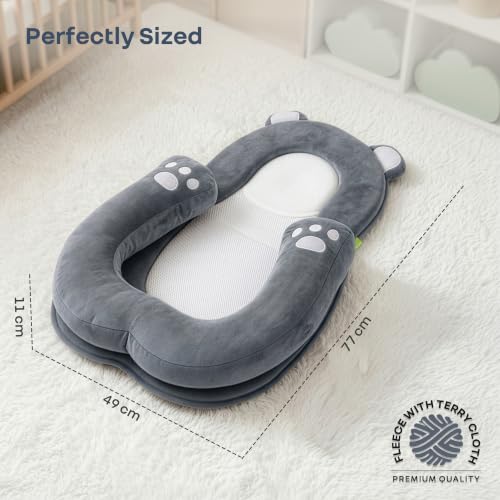 Image of R for Rabbit Snuggy Teddy Kids Bedding Bag | Soft Portable Travel Sleep Sack for Kids | Ultra-Soft Plush Fabric for Everyday Comfort (Grey)