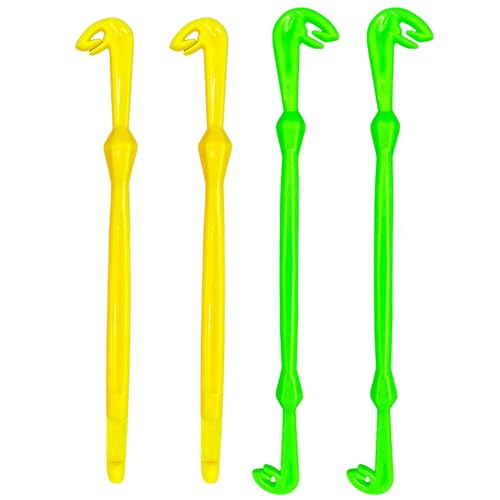DLOULP 4 Pcs Loop Tyer Disgorger Tool Fishing Unhooking Disgorger Tie Fast Manual Knot Tying Tool for Fly Fishing