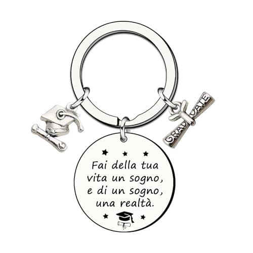 ZYMGUO Regalo Laurea Portachiavi Donna Uomo,Regali Per La Laurea,Regali Laurea
