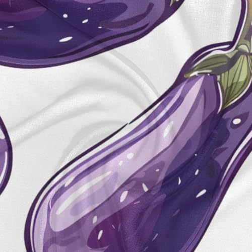Eggplants Purple Silk Feeling Scarf Head Scarf for Women 23.6 x 23.6 Inch Neckerchief Lightweight Square Scarves Bandana Hair Wrap for Sleeping3