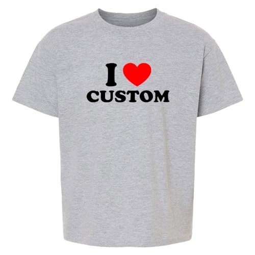 Custom Text I Love My Boyfriend/Girlfriend Design Youth T-Shirt, Personalized Youth Shirt For Girlfriend, Custom Youth Tee For Boyfriend, Custom Boyfriend Youth Shirt
