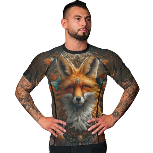 Compression Shirts Breathable Fabric Short Sleeve, BJJ Rash Guards for Men4