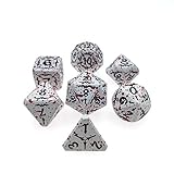 Kimairy Metal Dice Set D&D, Dungeon Dragon Dice, Rainbow Unique Skull Polyhedral Sharp Edge Role...