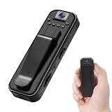 YYCAMUS Body Camera with Video and Audio Recording, HD 1080P Video Camera 180° Rotating Lens Camcorder, Night Vision Camera Support Time Stamp Body Cam for Civilians/Law Enforcement, Black