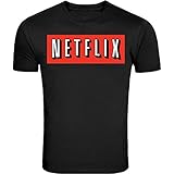 Netflix Movie T-Shirt Funny Humor Movie Night Netflix and Chill Tee S-5XL (2XL, Black)
