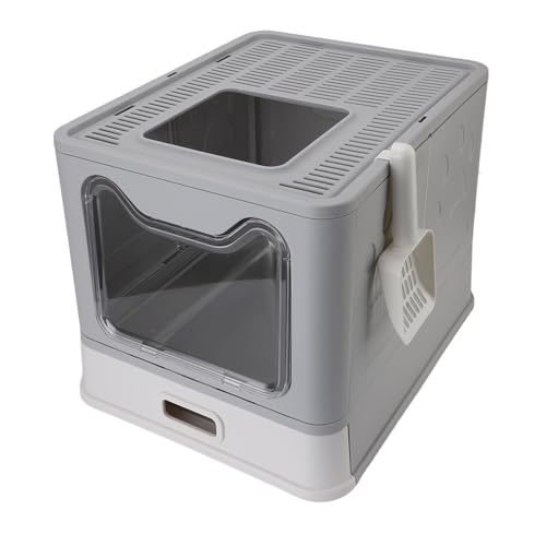 Caja de arena para gato cerrada Luocute acero inoxidable plegable miniatura 1