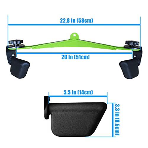 Image of Adjustable Lat Pull down Bar, Cable Machine Attachments for Gym, Home Gym Fitness T-bar Row Pulldown Attachments, Lat Pull Down Machine Wide Grip Neutral Grip Handle